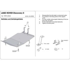 Steel Transmission And Auxiliery Gearbox Skid Plate Land Rover Discovery II